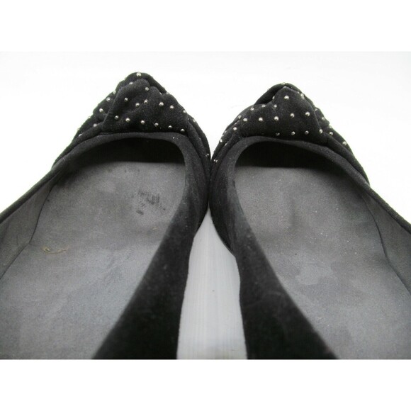 Stuart Weitzman Womens Black Suede Metal Beaded Knot Bow Size US 6 B - Picture 5 of 6